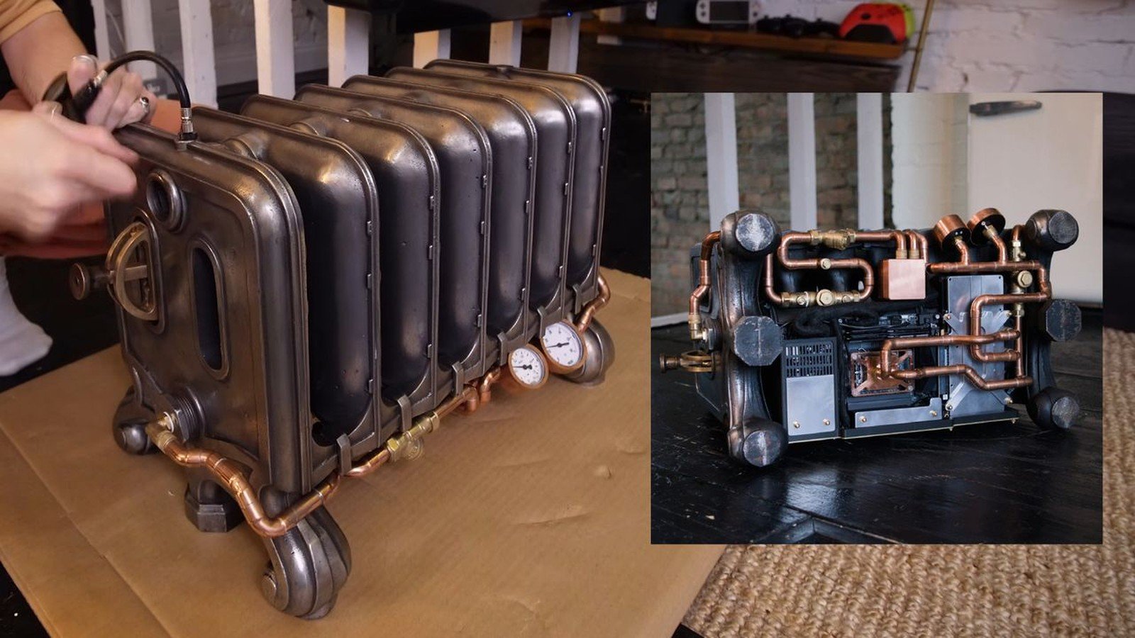 Cast-iron radiator PC mod: when cooling becomes part of the interior – additional illustration